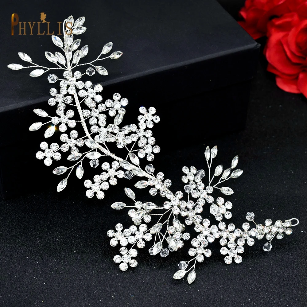 A426 Fashion Wedding Tiaras Crystal Bridal Headpieces Prom Hair Accessories Bohemian Flower Bride Headband Party Hair Jewelry