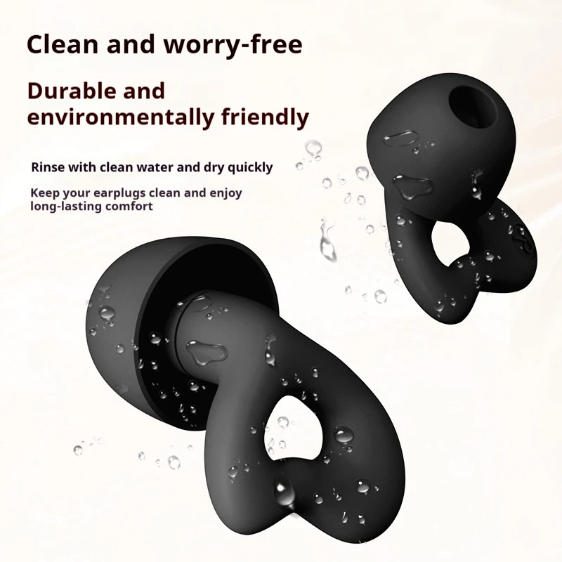 Ear Plugs for Sleep 32dB Noise Reduction Soft Comfy Reusable Silicone Earplugs for Work Travel Study Hearing Protection