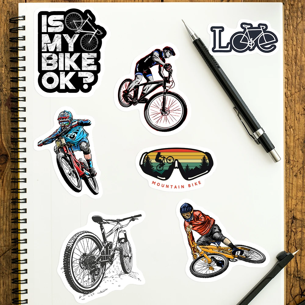 MTB Mountain Bike Stickers Bicycle DIY Kids Gift Toys Decoration Decal for Laptop Phone Bottle Scrapbook Journal Waterproof