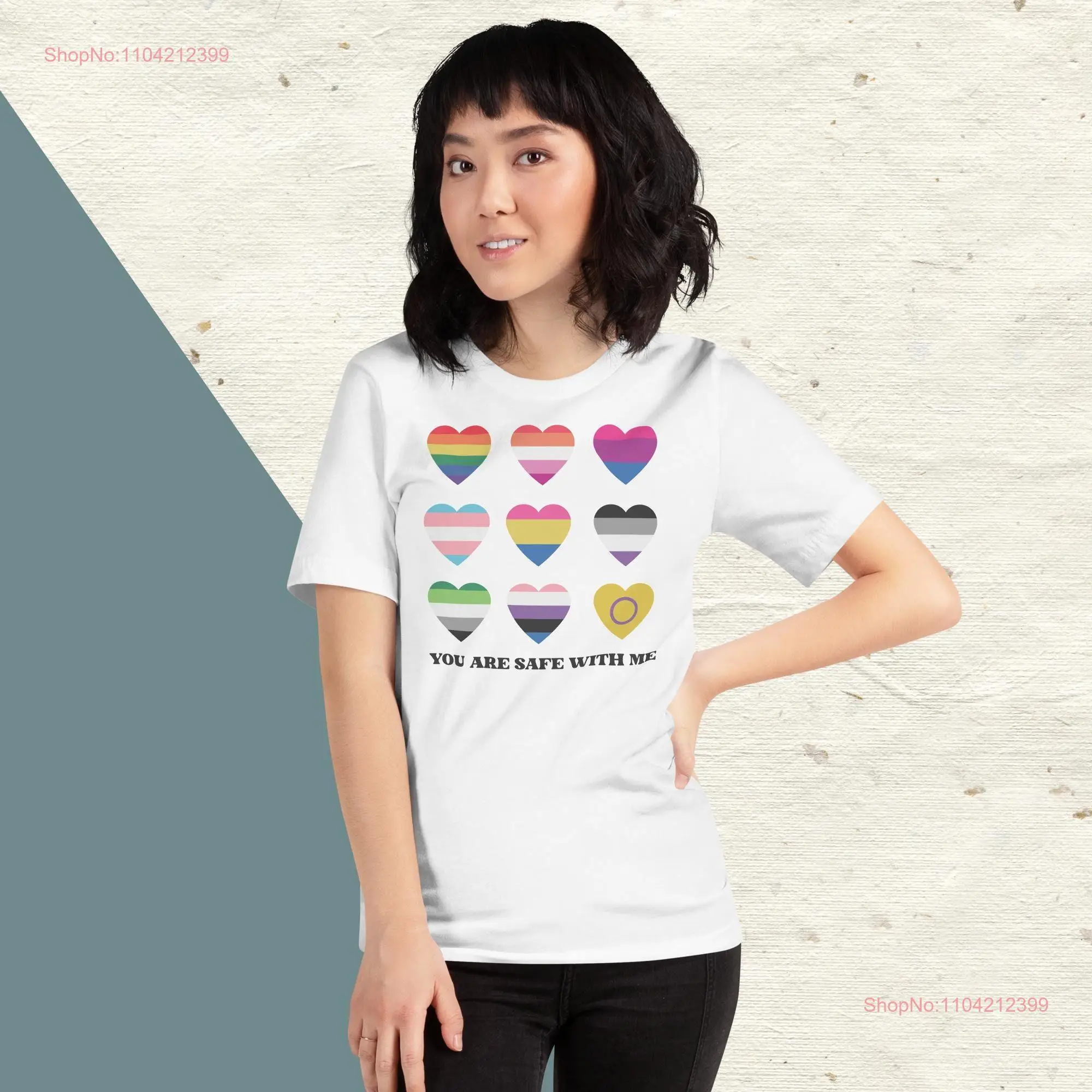 You are Safe with Me T shirt LGBTQ Gay Pride Rainbow Inclusive Fashion Month Proud Ally long or short sleeves