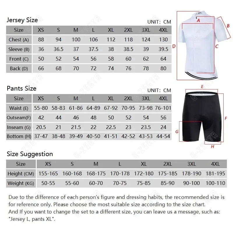 Custom Cycling Jerseys DIY Cycling Sets Short Sleeves Racing Team Jersey Custom Gel Pad Bib Pants Man and Women Cycling Suits