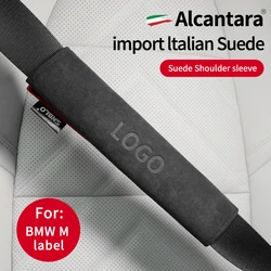 Auto Veiligheidsgordel Schouderbeschermer Alcantara Suede Voor Bmw M E91 G20 F31 F11 X5 E70 E30 X3 F25 F15 E61 1 2 3 5 6 7Seriesgt X 5X3