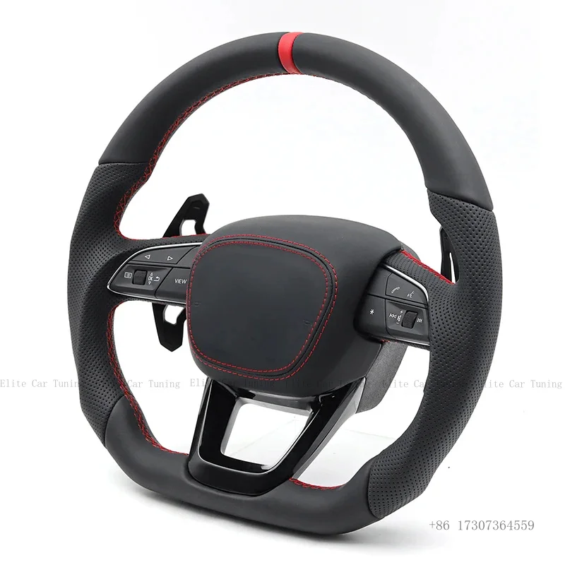 Upgrade Car Steering Wheel with Red Stiching for Audi A3 A4 A5 A6 A7 A8 S8 Q3 Q5 Q7 S3 S4 S5 S6 S7 TT R8 RS3 RS4