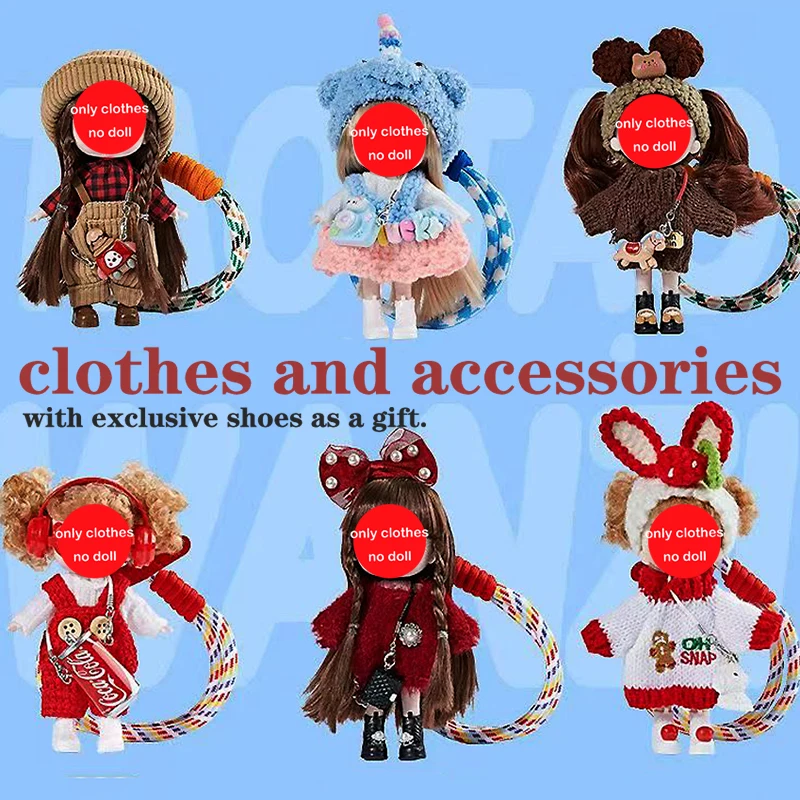 

ob11 clothes obitsu 11 clothing Doll Mini Knitted Sweater Dress BJD Clothes for 1/12 Dolls Kids Handmade DIY Gift Toy Accessorie