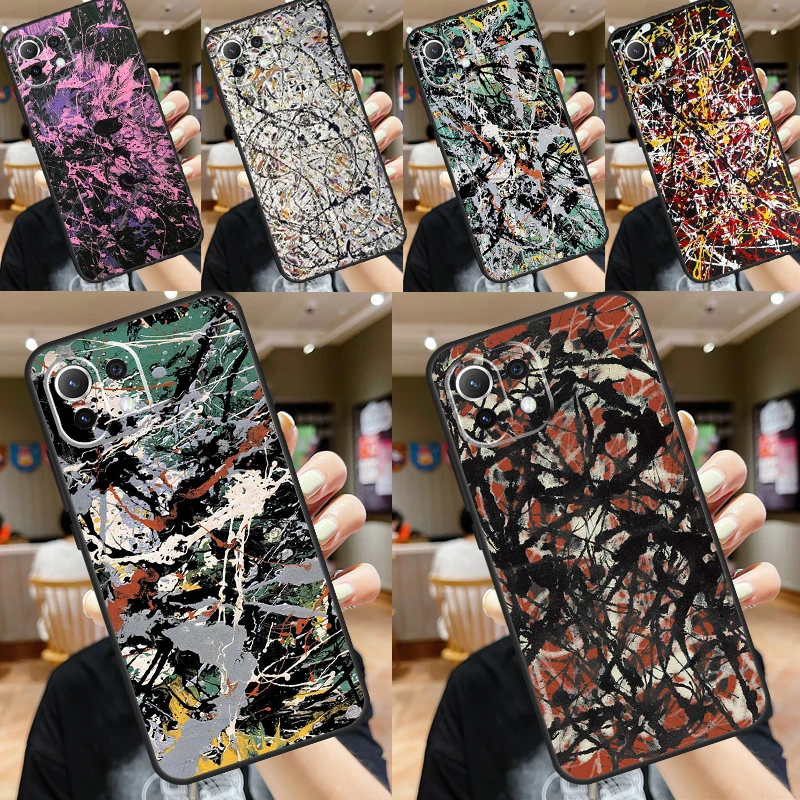 Jackson Pollock Free Form painting Funda For POCO F6 X6 Pro X5 X3 F3 F5 M6 M5s Xiaomi 14 Ultra 12 13 Lite 11T 12T 13T Pro Case