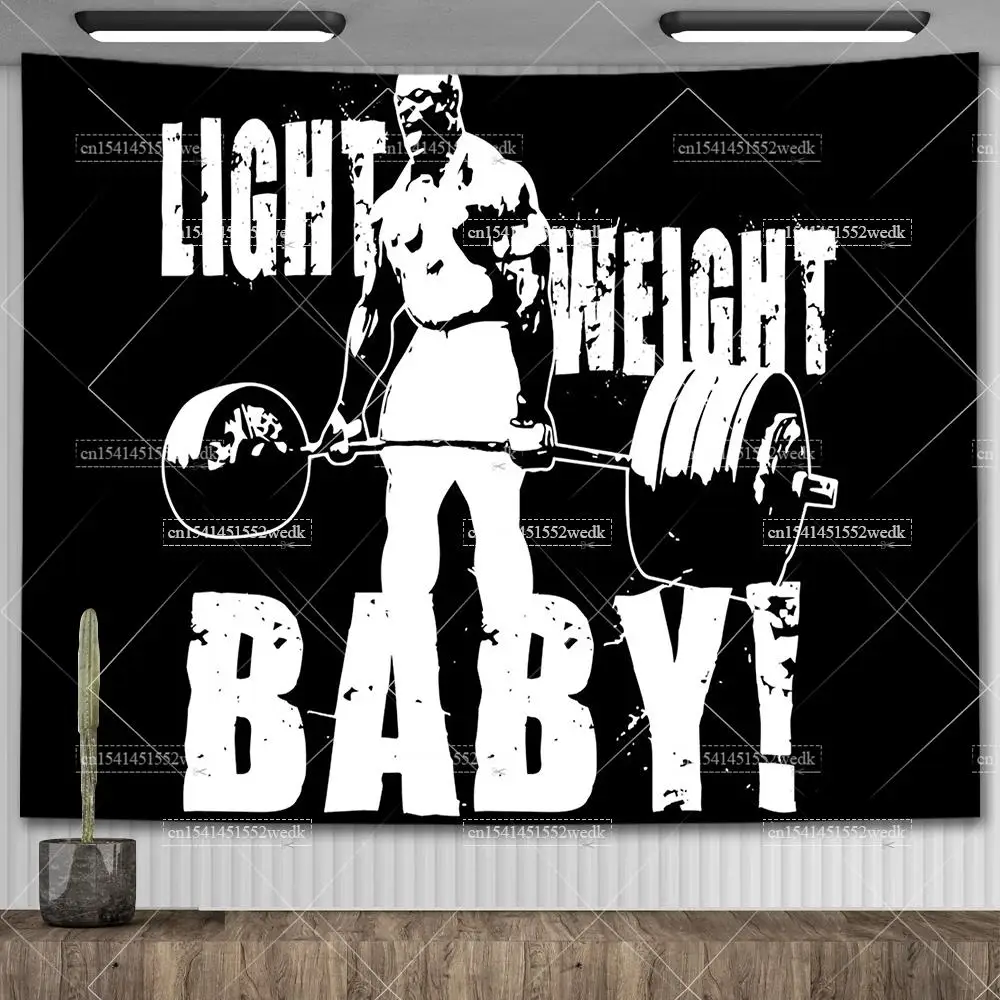 Yeah Buddy Ronnie Coleman Tapestry Wall Decor GYM Motivation Bodybuilder Meme Tapestry Macrame Aesthetic Bedroom Decoration