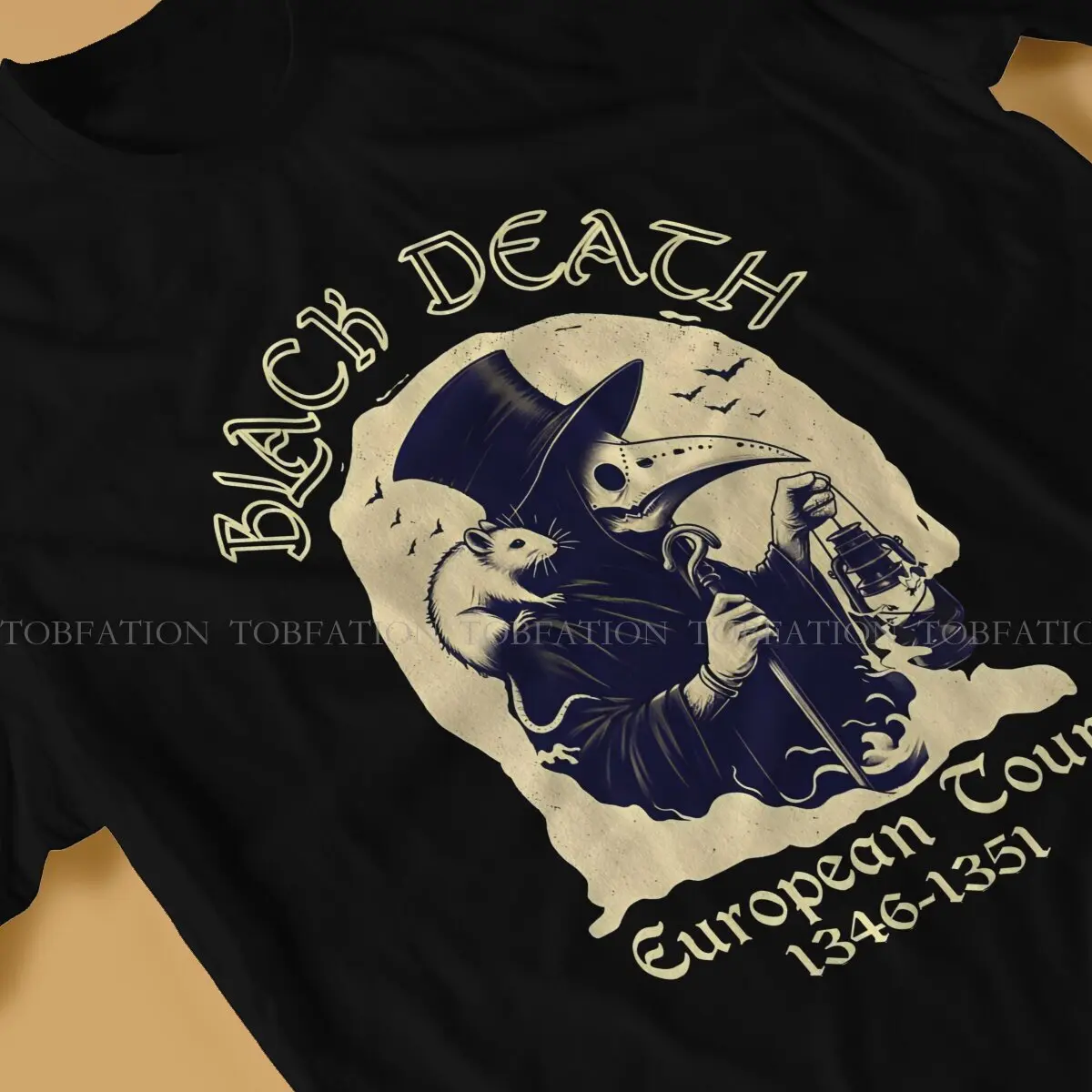 Black Death European Unique TShirt Plague Doctor Casual T Shirt 100% Cotton Newest T-shirt For Men Women