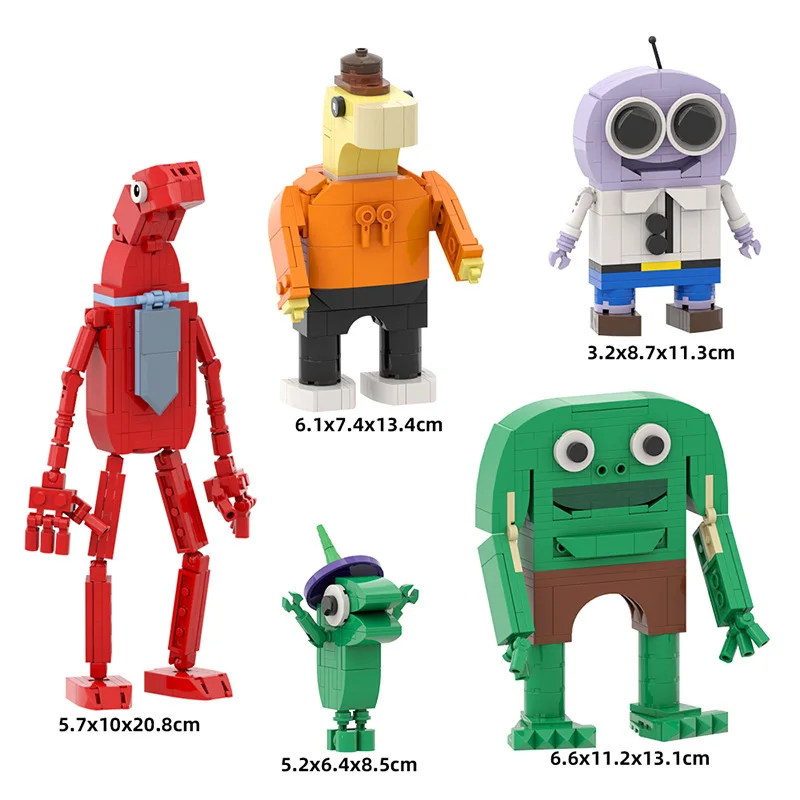 5 في 1 Smilings صديق بنة مجموعة Glep ، بيم ، تشارلي ، آلان ، السيد الضفدع نموذج اللعب شخصيات كرتونية لعب هدايا عيد ميلاد الاطفال