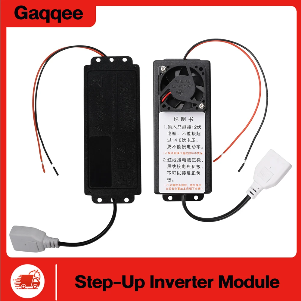 

100W Step-Up Inverter Module DC 12-14.8V to DC 220V Step-Up Module Fire-Resistant Housing Inverse Converter Booster Module