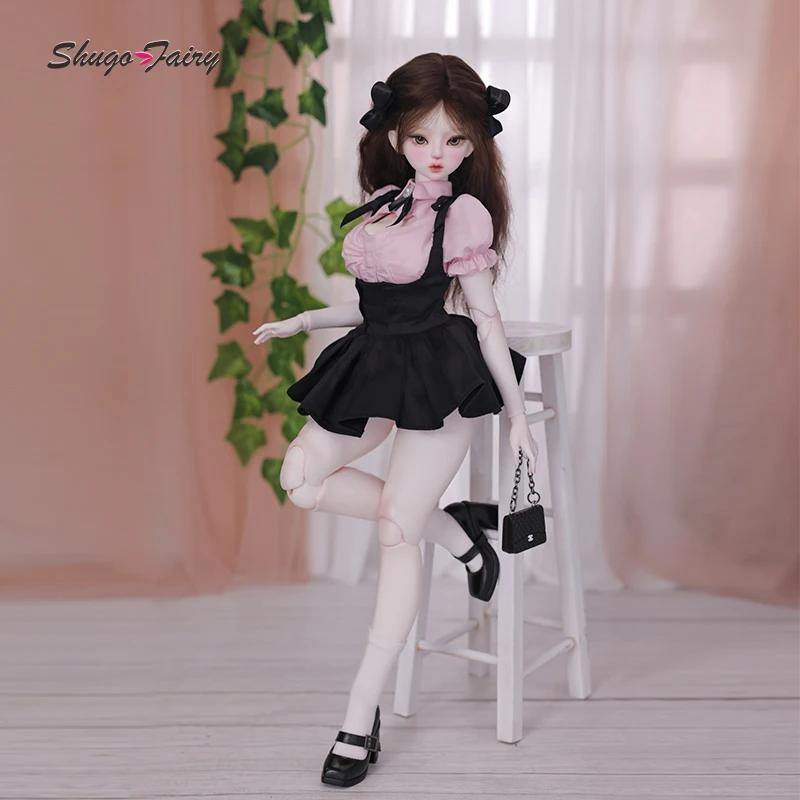 Shugafairy Joan 1/4 BJD - Corpo de dançarina de anime com uniforme escolar Kawaii |   Conjunto completo de figuras curvas articuladas
