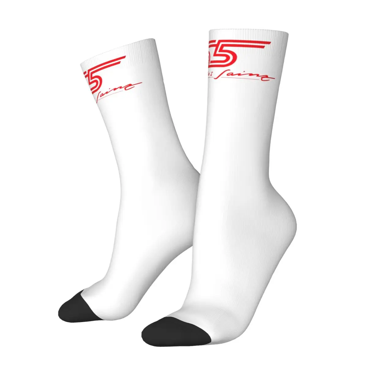 Unisex Men Socks Carlos Sainz Jr. 55 Stockings Winter Trendy Medium Soft Socks Pattern Climbing Non Slip Socks