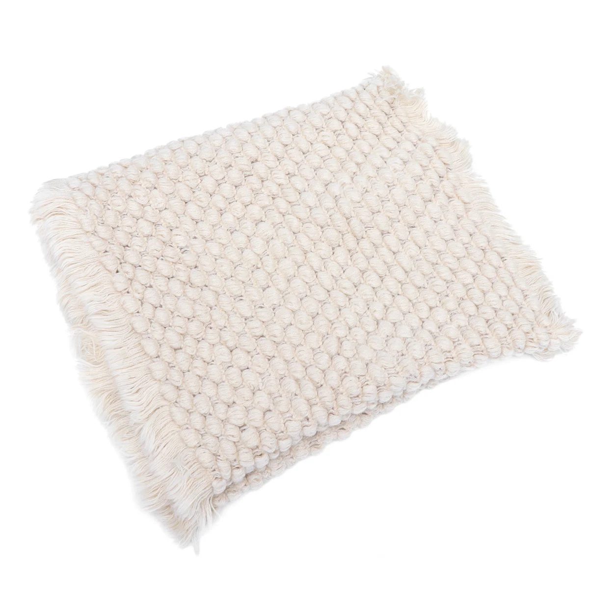 

Newborn Baby Cotton Blanket Large Knitted Pineapple Design Photo Prop Sleeping Pad Comfortable Non Irritating Beige