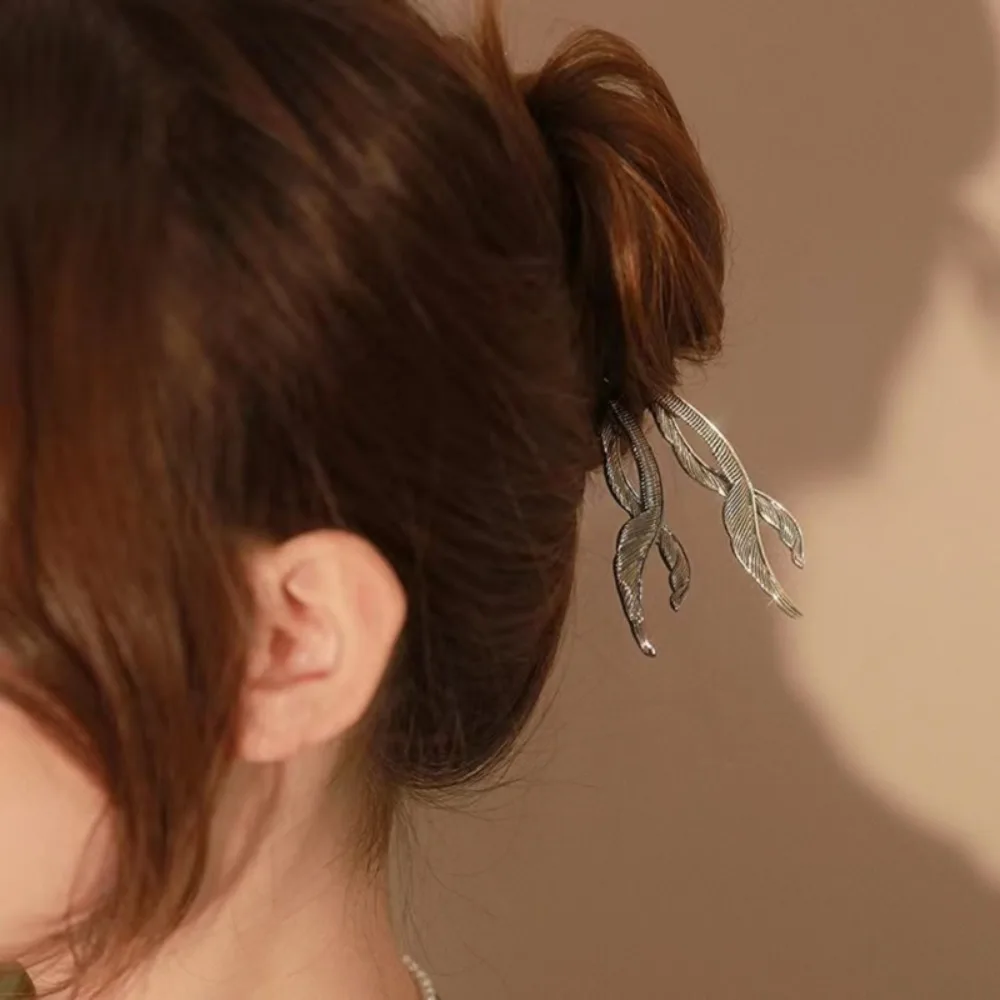 1/2 قطعة خمر النمط الصيني ذيل السمكة العصي النساء بسيطة المعادن زهرة ذيل حصان دبوس الشعر عصا رائعة غطاء الرأس اكسسوارات #4