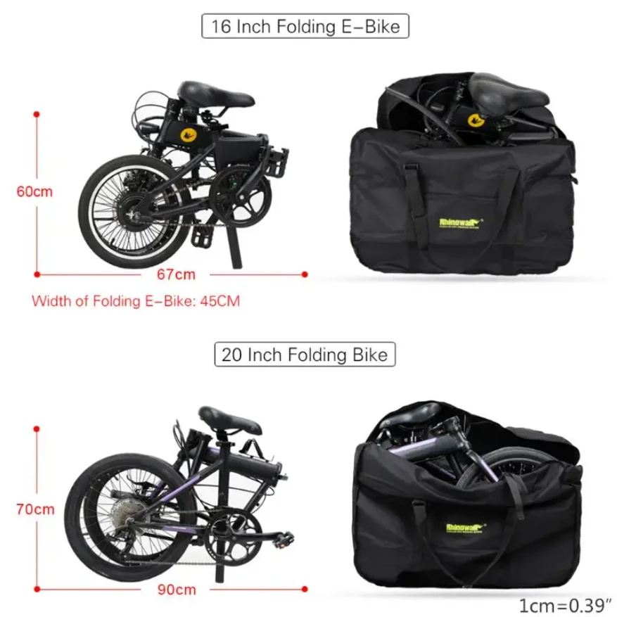 

Rhinowalk 16" 20" Folding Bike Carry Bag Portable Bicycle Carry Bag Cycling Bike Transport Case Travel Bycicle Accessori