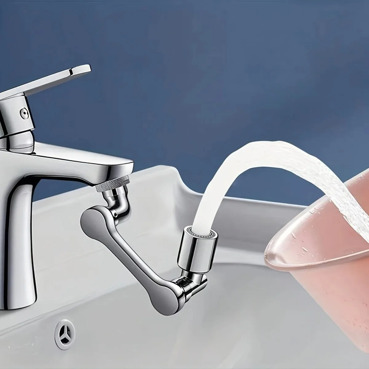 1080 ° Rotating Aerator,Wanxiang Faucet,Robot Arm, Anti Splash Sink Nozzle for Bathroom and Kitchen Sink, Water Saving Accessory