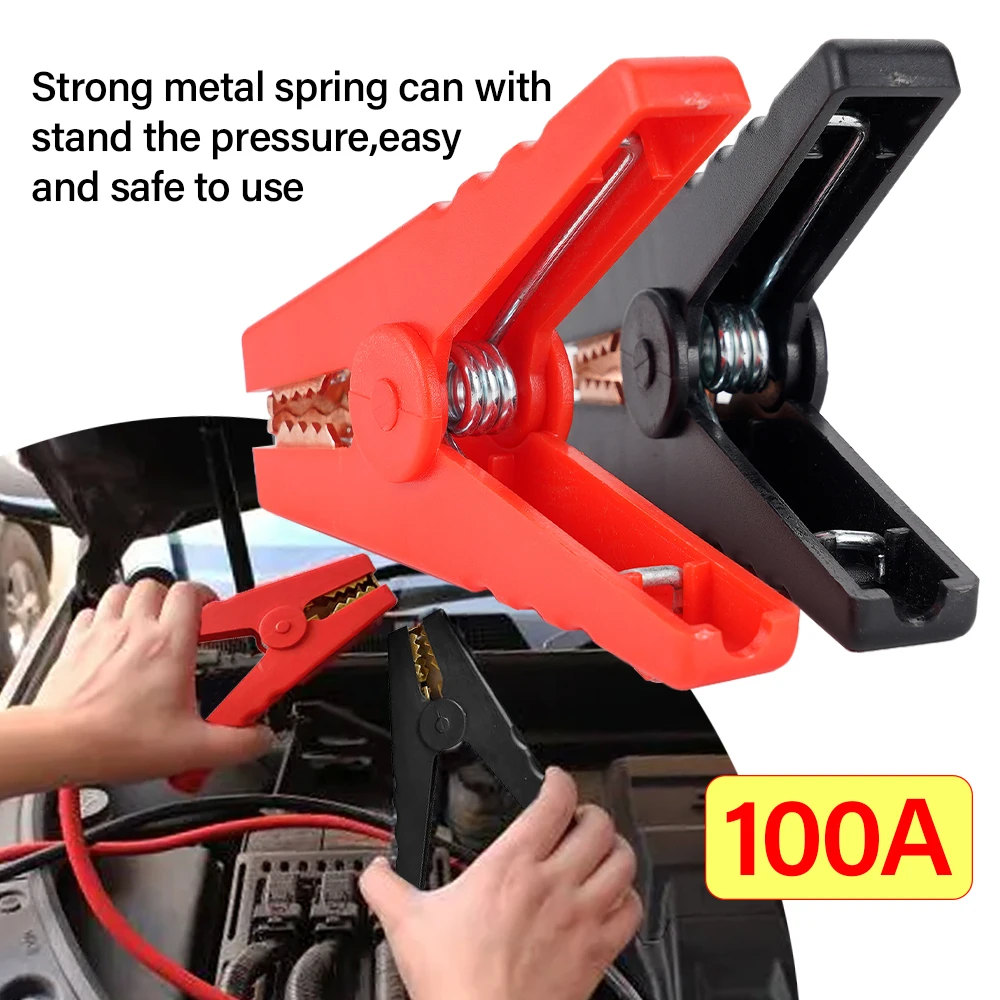 

100A Copper Plated Pure Copper Alligator Clips Terminal Electrical Battery Crocodile Clamp Test Connector for Jumper Cables