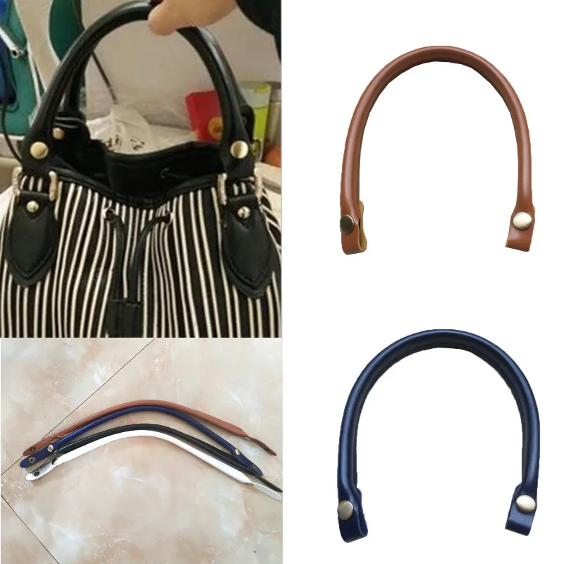 1 Uds. Bolso Vintage de 40cm para mujer, bolso de hombro, asas de cuero PU desmontables delgadas, correa, cinturón, accesorios para bolso de