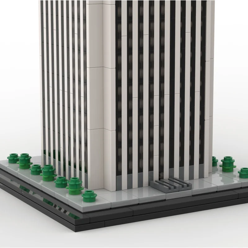 Aangepaste MOC Bouwsteen Speelgoed Wolkenkrabber Serie Amoco Building 1:800 schaalmodel 1926pcs Creatieve vakantiegeschenken