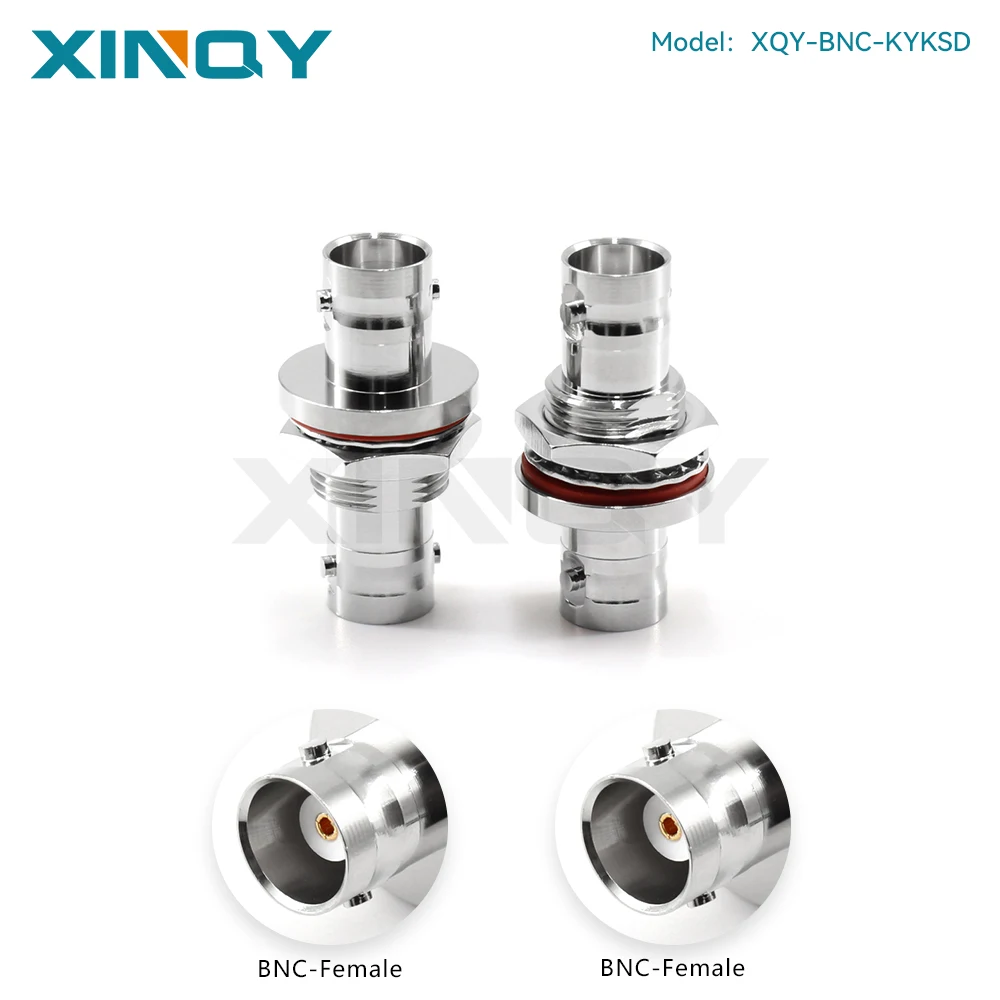 XINQY DC-4GHz Coaxial Adapter, BNC Female Chassis-Mount Waterproof Bulkhead Connector, Q9 Interconnect