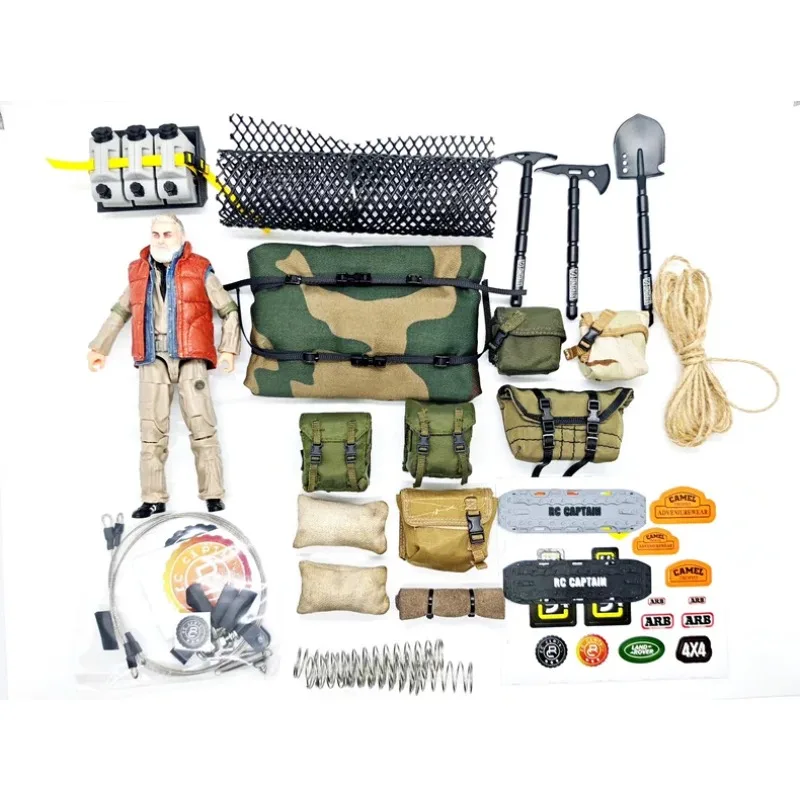 MJX H12Y Zubehör im Maßstab 1:12, Dachträger aus Metall mit Dachzelt, Bergungsbretter, Dekorationsteile für RC Crawler Car Upgrades