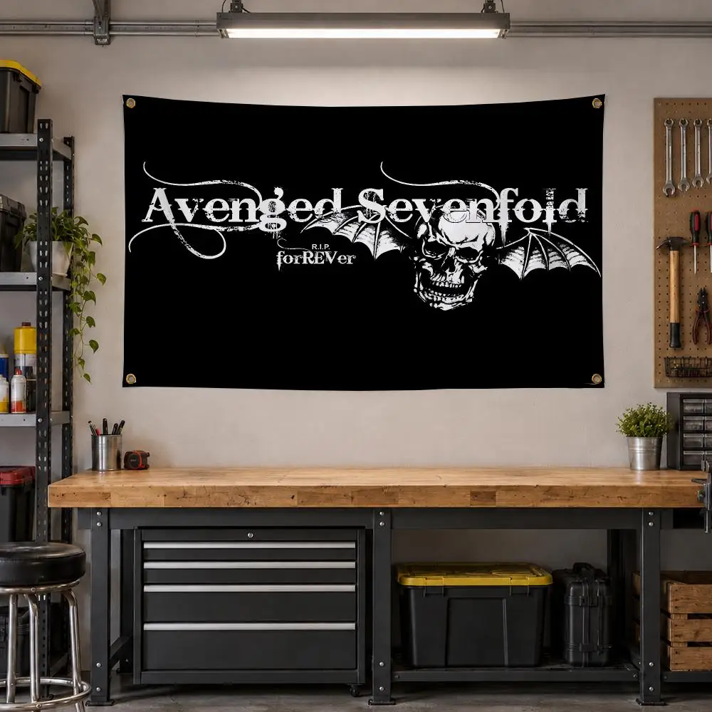 Band Avenged Sevenfold Metal Flags Personalized Banner Flag Room Dorm Camping Picnic Garage Bar Outdoor Wall Decor