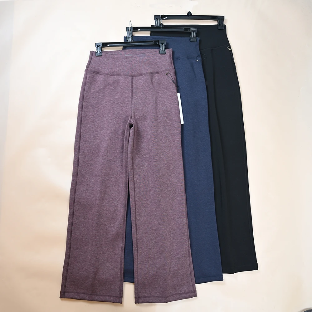 

Новые осенние женские мягкие эластичные трикотажные брюки с высокой талией, свободного кроя, прямые, на молнии