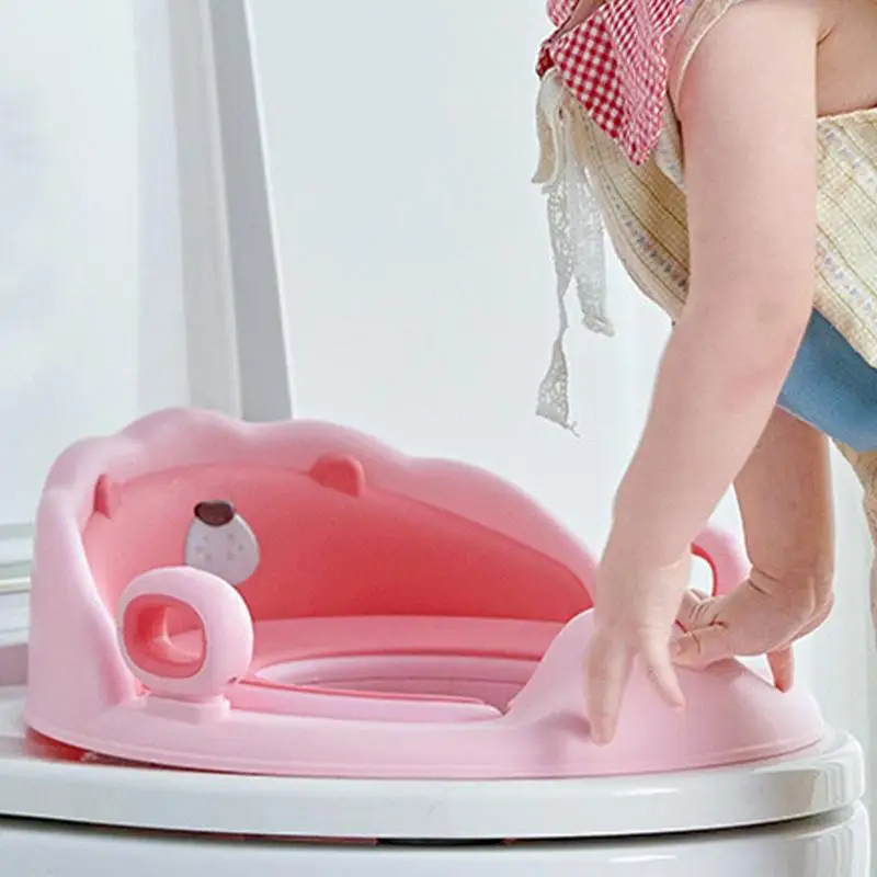 Kids Potty Seat For Toilet Kids Toilet Seat Attachment With Handles Non-Slip Safe Potty Seat With Urine Guard Toilet Trainer For