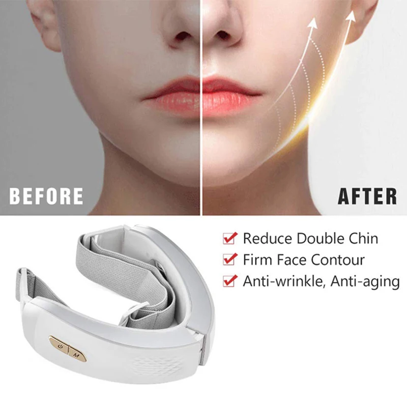 Masażer do twarzy Pas podnoszący Pielęgnacja twarzy Maszyna do liftingu Wyszczuplanie policzków w kształcie litery V Pielęgnacja wibracyjna Terapia światłem LED Podwójny podbródek