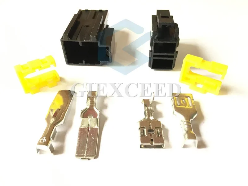 2 Sets 2 Pin AC Assembly Male Female Automotive Connector 9.5mm Socket Electrical Large Heavy Current Auto Plug
