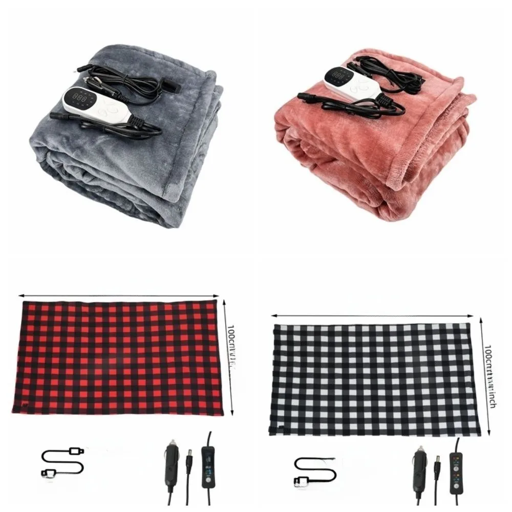 12V/24V Car Heated Blanket Intelligent Temperature Control Single Control / Dual Control Heated Blanket 51W 1-2 People