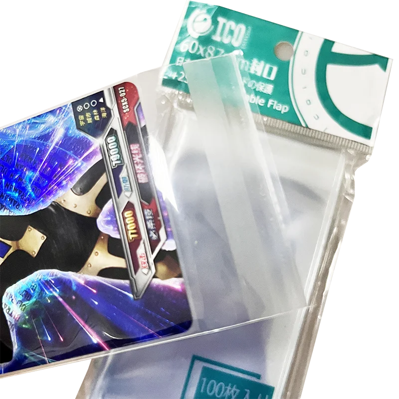 ICO New CPP Material Japanese Sized Game Yu-Gi-Oh Small Sized 60x87mm Sealable Card Film Transparent Clear Sleeves 100 Pieces