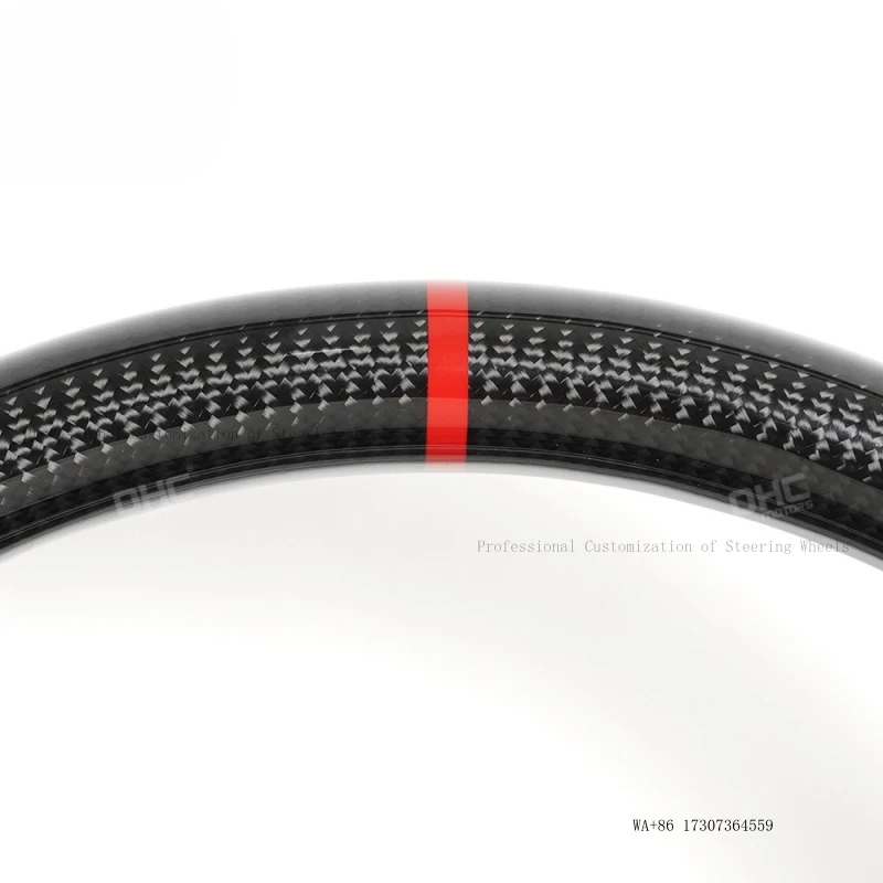 Suitable for American Ford Transit, black real carbon fiber glossy modified and upgraded car steering wheel