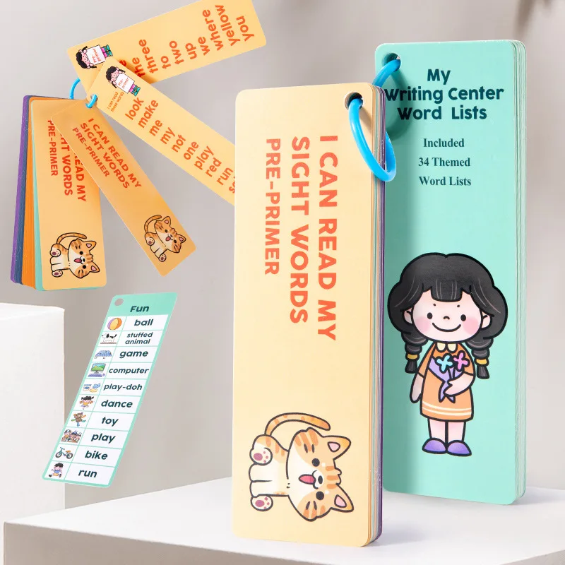 

Английская познавательная обучающая карточка, креативная закладка, страница, мультяшная студенческая графическая карточка со словами, словарный запас, развивающие игрушки