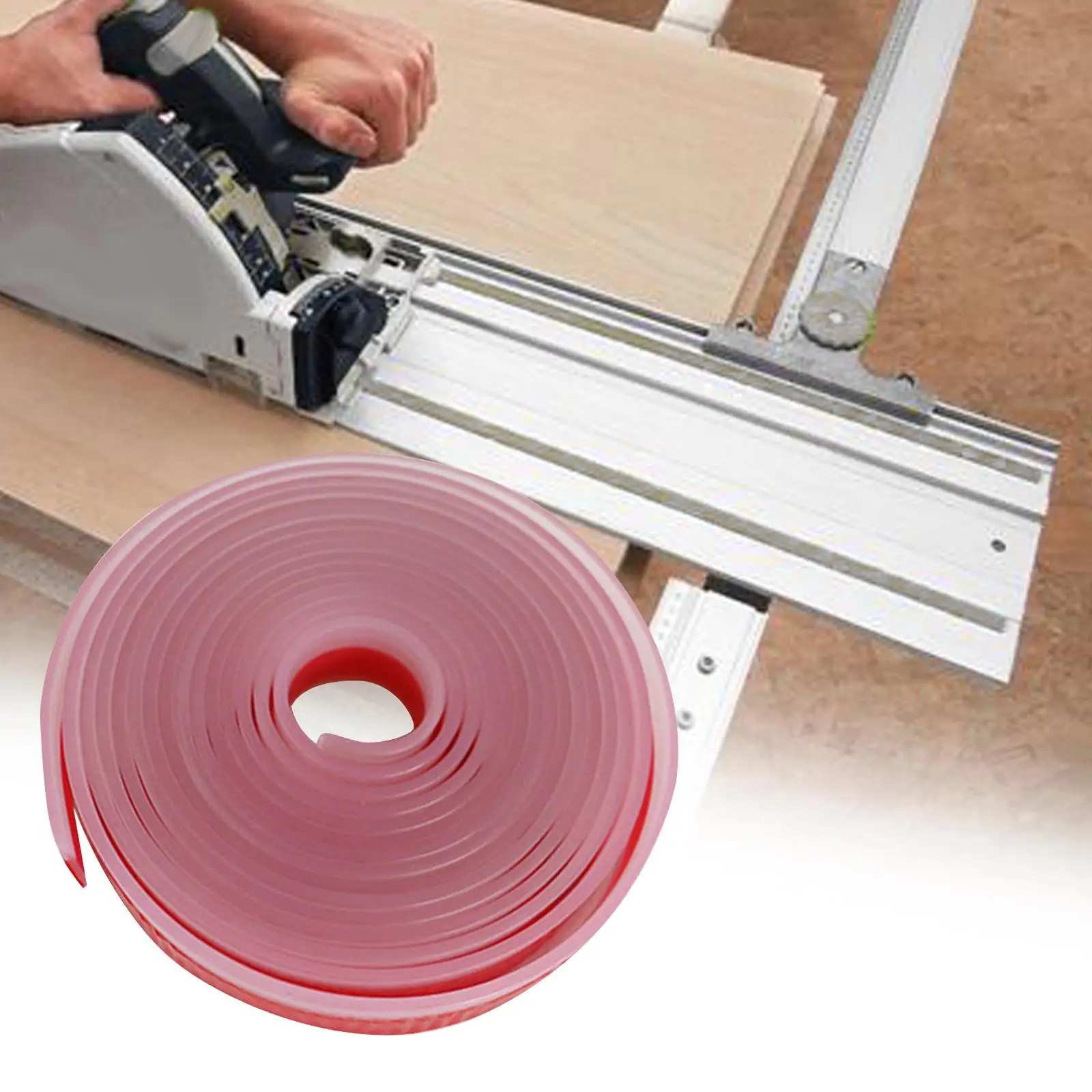 Replacement Strip Circular Saw Guide Rail Multiuse Easy to Install Easy Carrying Rubber Strip for Hand Cutter