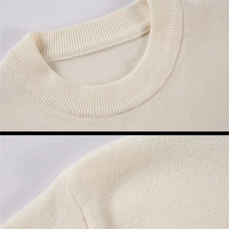 เสื้อสเวตเตอร์ผู้ชาย ผ้าถักคุณภาพสูง ไม่เป็นขุย คอเต่า ทรงเข้ารูป แขนยาว สีพื้น แฟชั่นเสื้อผ้าผู้ชาย