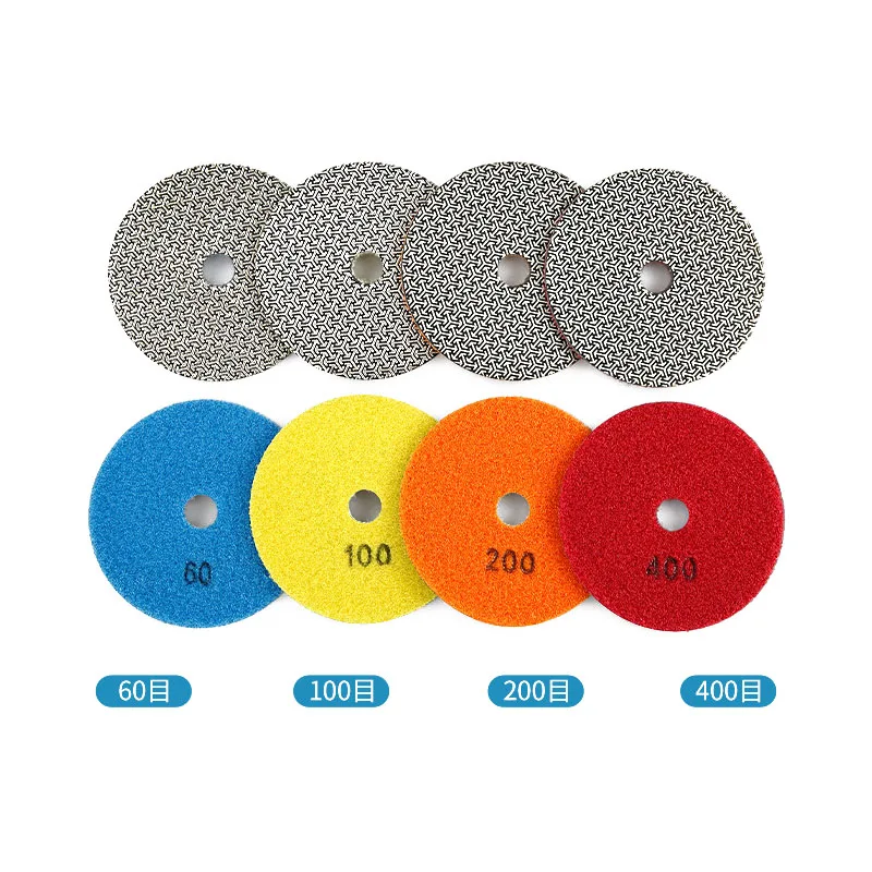 Electroplated Diamond Sanding Disc Angle Grinder Polishing Pad for Glass Granite Marble Tile Slab Burr Grinding and Polishing