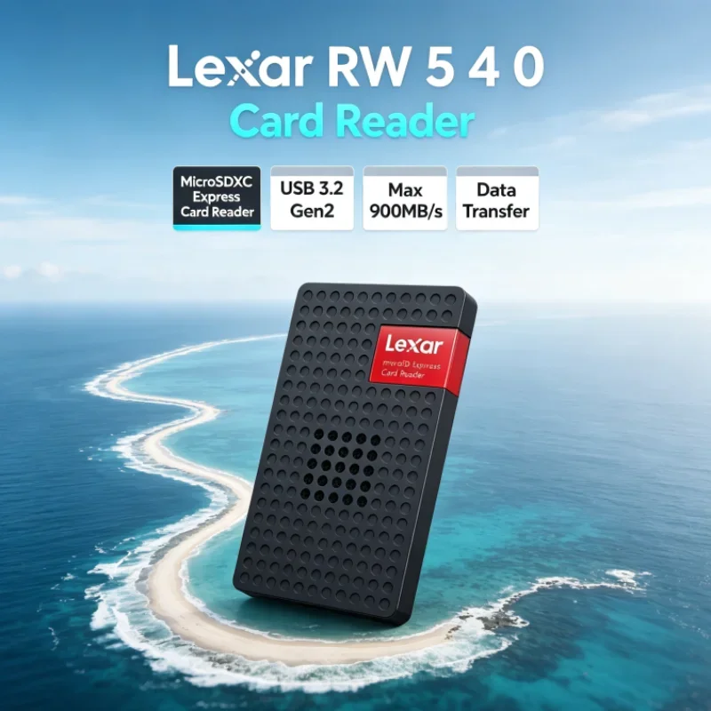 Lexar MicroSDXC Express Card Reader RW540 Max 900MB/s USB 3.2 Type-C PLAY PRO MicroSD Card Reader for Switch 2 Data Transfer