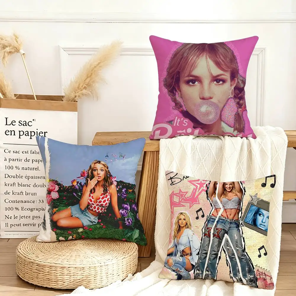 Britney S-Spears  Various Sizes Square Pillow Case For Car Home Bedchamber Decor