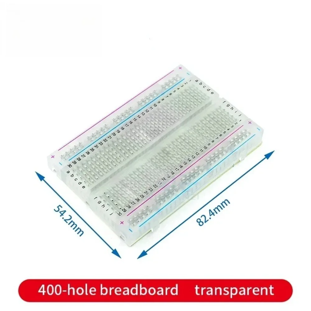 Breadboard 400 Point Solderless Prototype PCB Bread Board Test Develop Dupont line DIY Bread Board White Transparent for arduino