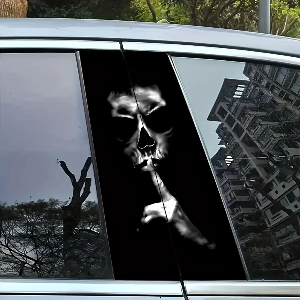 

2 Pieces "Don't Make a Sound" Auto Stickers Durable Vinyl Protective Film Suitable for -B-Post External Accessories One-time