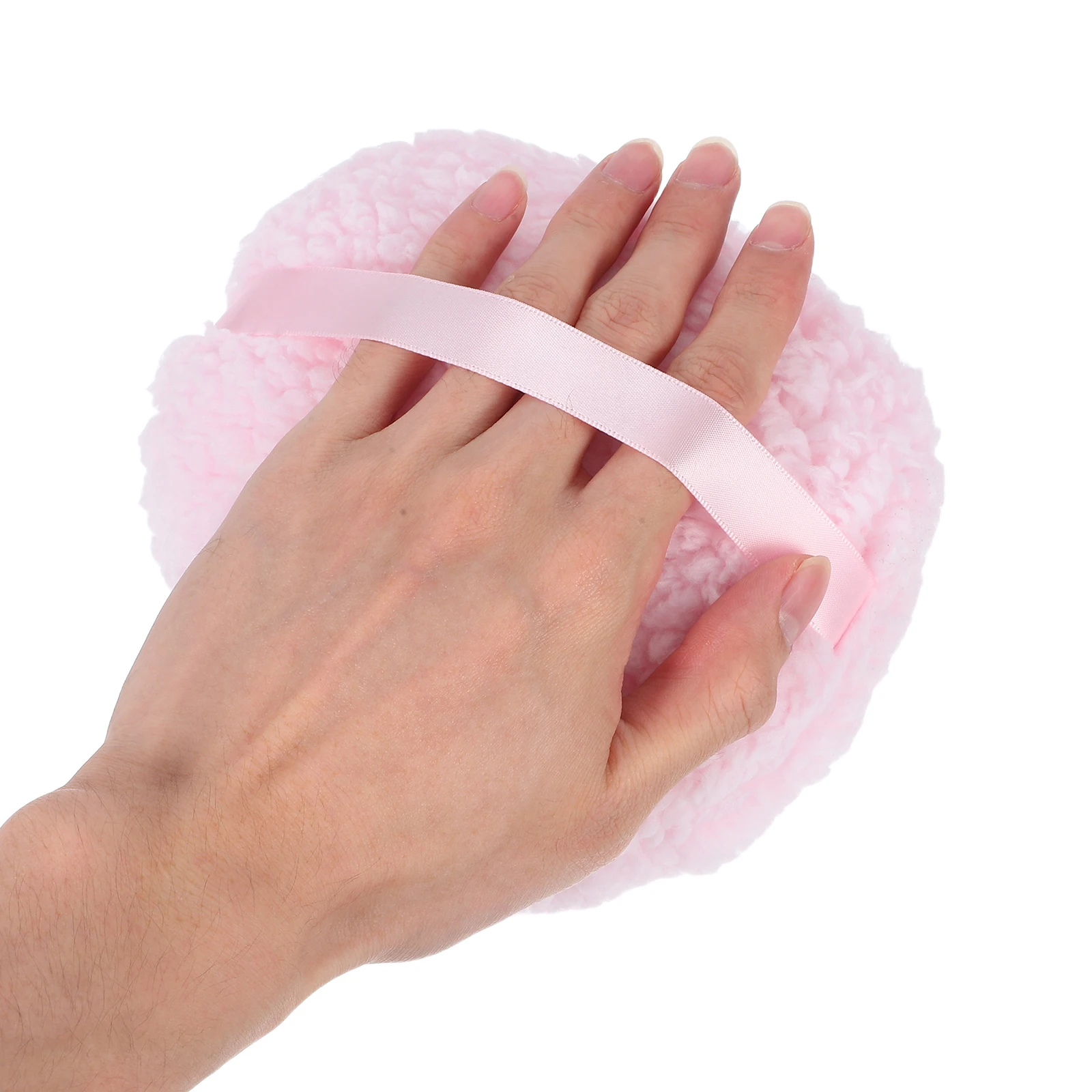 

Pink Powder Puff Body Applicator Large Dusting Tool Soft Material Gentle Skin Round Beauty Women Dry Cleaning