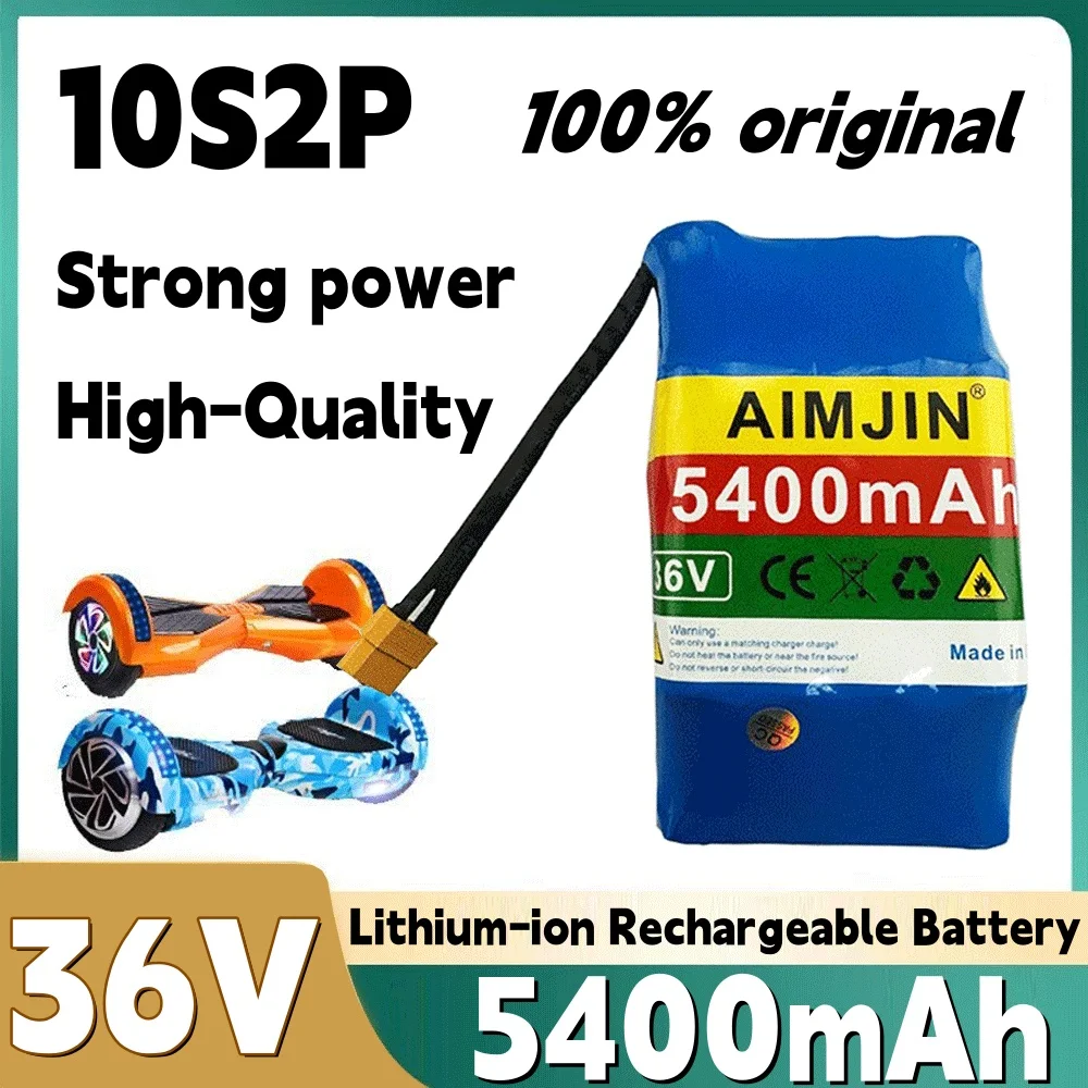 

100% New Original 36v 5.4ah Lithium Battery 10s2p 36v Battery 5400mAh Lithium Ion Pack 42V 5400mah Scooter Twist Car Battery