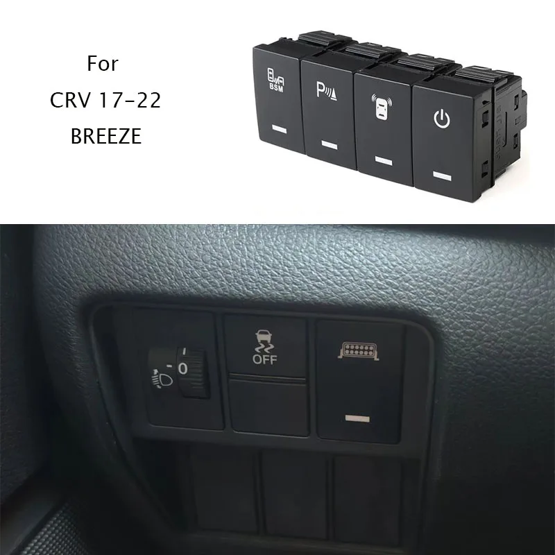 1 Stück Auto-Nebelscheinwerfer mit Radar-LED-Musik-Spotlights und Schalter für Honda CRV 17-24 BREEZE Civic