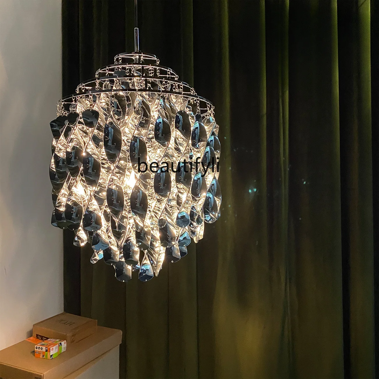 

yj Gold-Plated Silver-Plated Special-Shaped Chandelier Designed by a Maestro Nordic Dining Room Chandelier