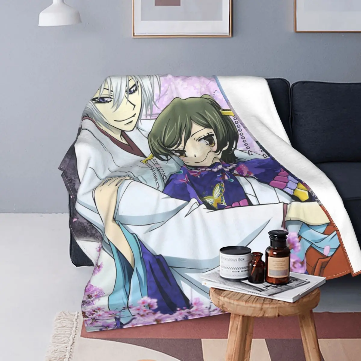 Kamisama Kiss Anime Blankets Flannel All Season Nanami Tomoe Breathable Warm Throw Blankets for Sofa Bedroom Bedding Throws