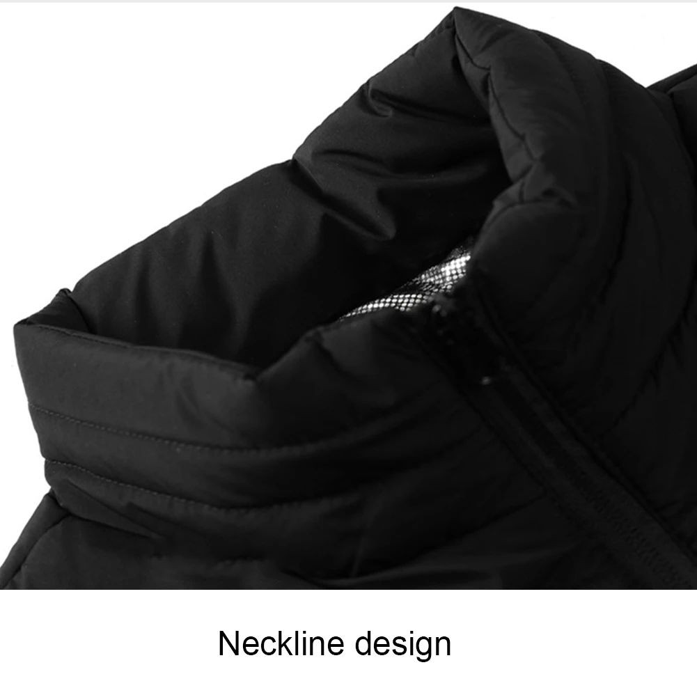 معطف التدفئة الذكية الرجال النساء USB الكهربائية الحرارية الملابس الدافئة سستة 9 مناطق منطقة للتخييم للرياضة المشي لمسافات طويلة المتضخم #5