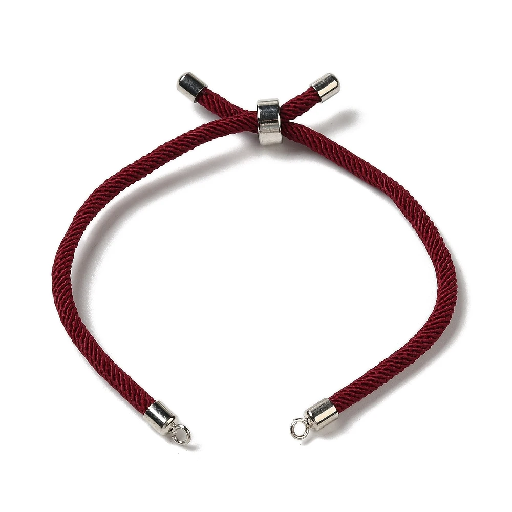PandaHall 30 Stück Nylon-Armband mit gedrehter Kordel und Messing-Kordelenden, 9 Zoll, gemischte Farben für Slider-Armbänder, DIY-Schmuckherstellung – Detail 1