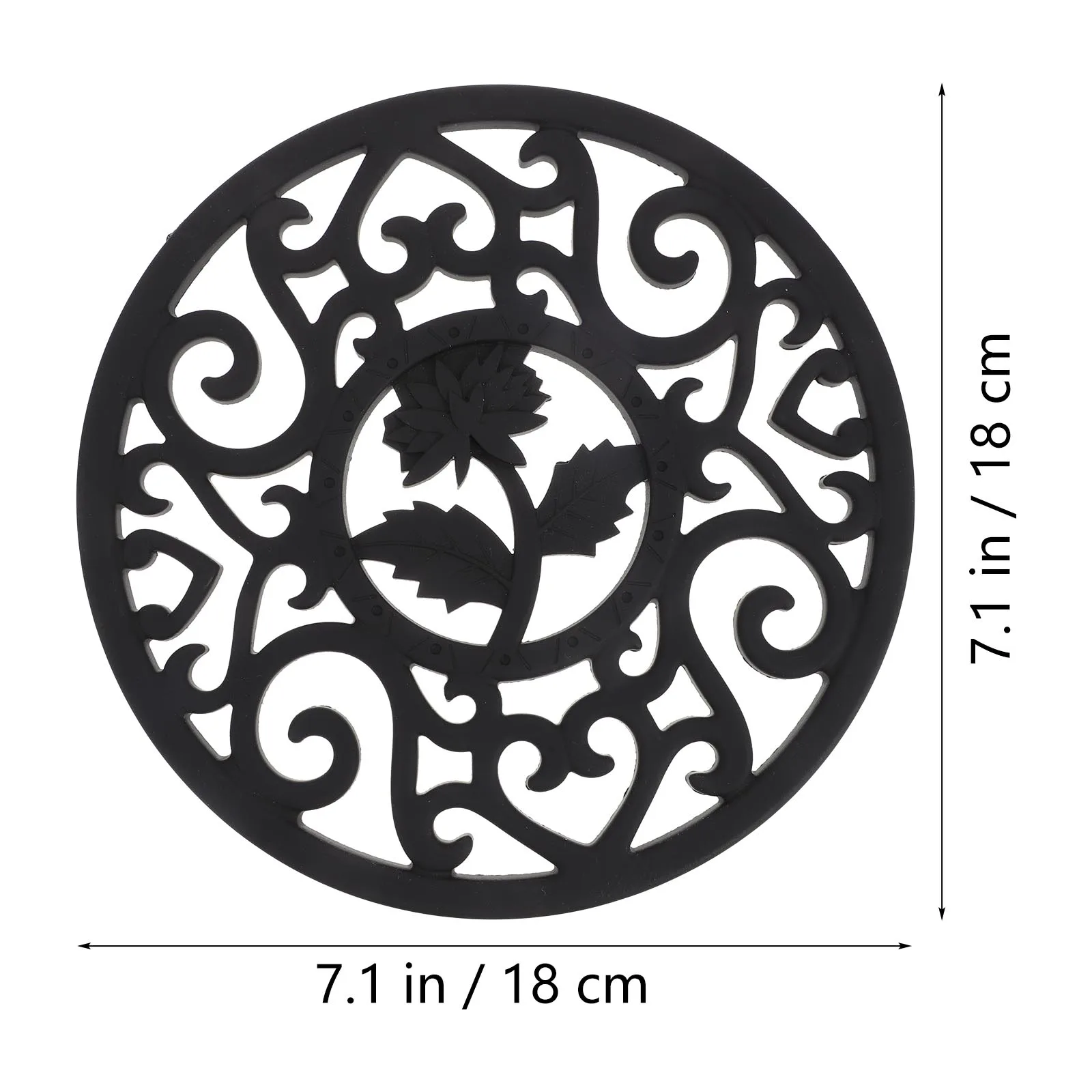 

Round Heat Insulation Pot Holder Silicone Mat Place Mats for Table Scald Preventing Hollow Kitchen Durability Trivet Pad