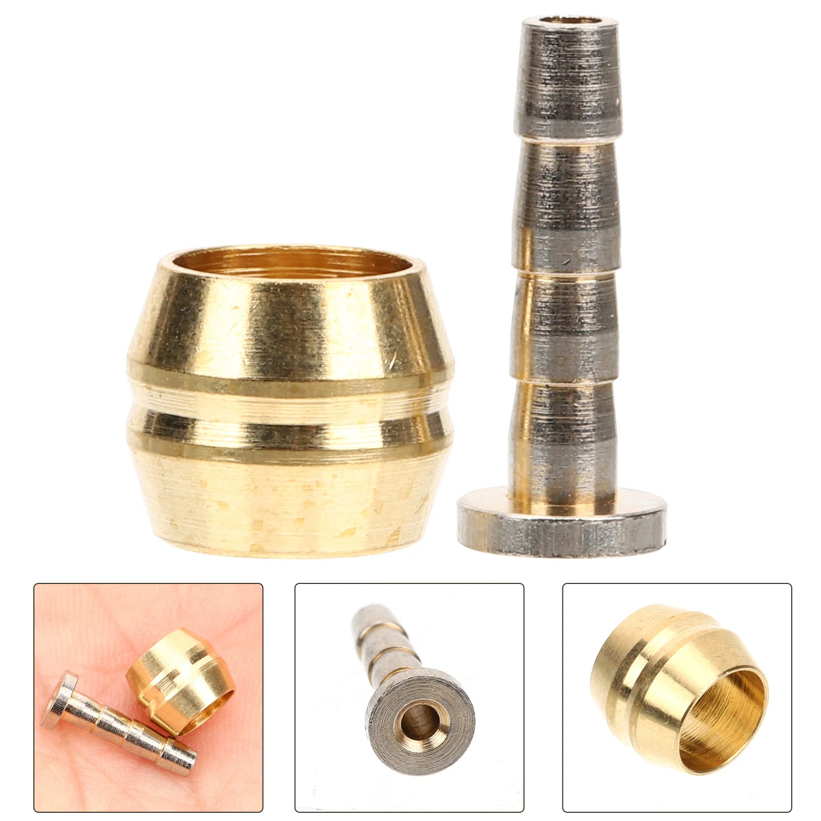

4Pcs Copper Bike Hydraulic Brake Joint Oil Pressure Connector Mountain Bike Replacement Leakproof Joint Hydraulic Connector