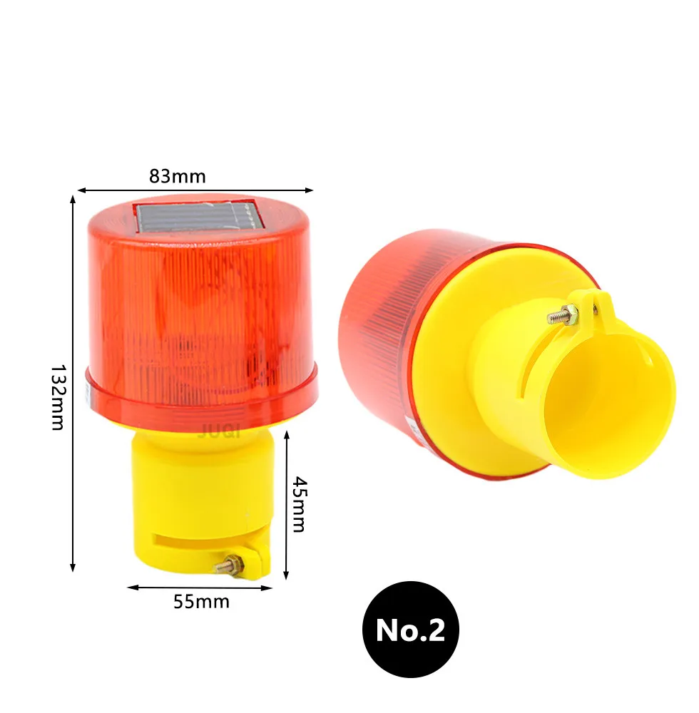 Solar LED emergency warning light night safety traffic warning light outdoor construction flash lamp